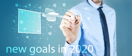 Concept new business success and goals in 2020.