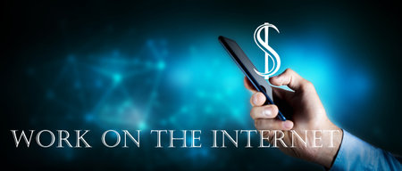 business concept. global internet workの写真素材