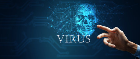 digital security concept. cyber attacksの写真素材