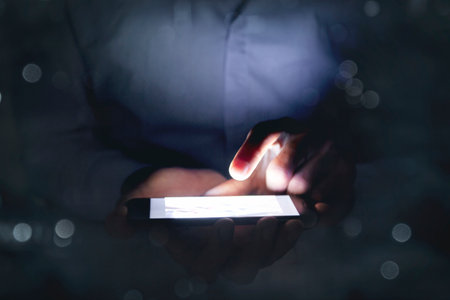 Man using his mobile phone