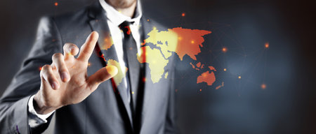 business concept. global internet workの写真素材