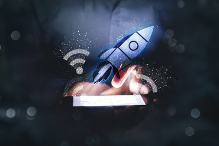 business concept fast internet accessの写真素材