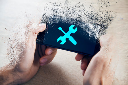 service computer software maintenance and repairの写真素材