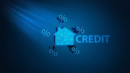 businessman and percent icon with home