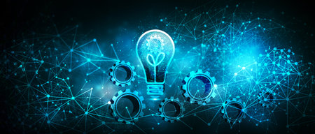 new ideas with innovative technology.の写真素材