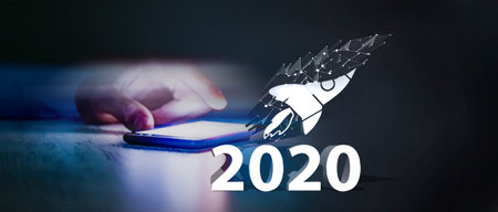 The concept of quick business success in 2020の写真素材