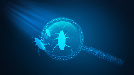 Search for malware. computer virus icon.の写真素材