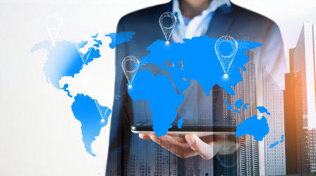 business concept building houses around the world