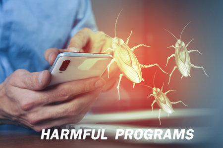 harmful programs Computer virus icon