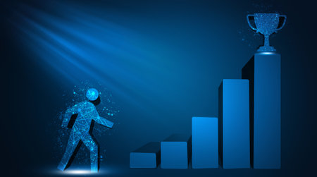 path to success and career 3D illustrationの写真素材