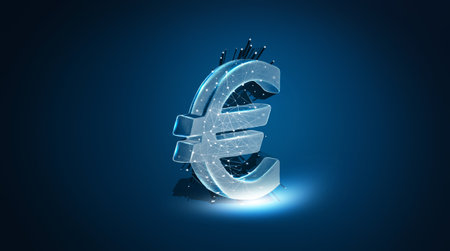 Euro currency money symbol sign. business finance conceptの写真素材