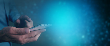 man using his mobile phone