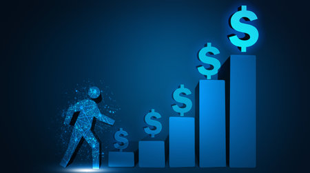 Financial growth chart Investment concept.の写真素材
