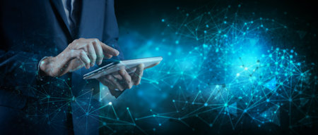 Global network connection concept, abstract concept