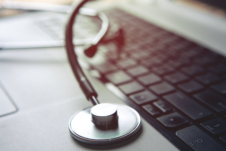 The concept of the advancement of modern medical technologies and software.の写真素材