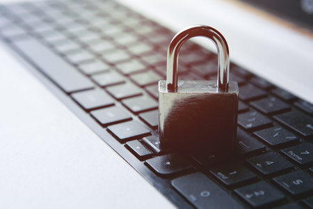 Internet and computer security concept.の写真素材