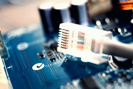 Ethernet cable lan internet wire data connection.