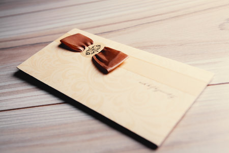 postcard on a wooden table