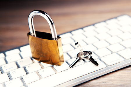 Internet and computer security concept.の写真素材