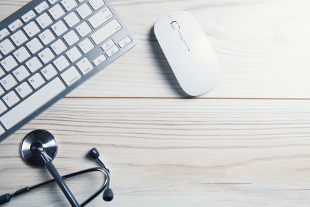 The concept of the advancement of modern medical technologies and software.