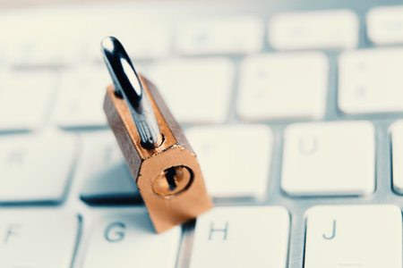 Internet and computer security concept.の写真素材
