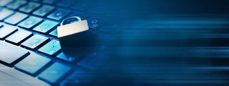 Internet and computer security concept.の写真素材