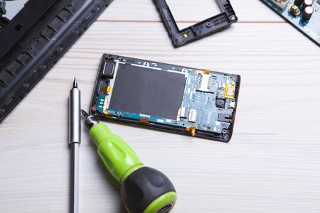 repair of motherboards and other techniciansの写真素材