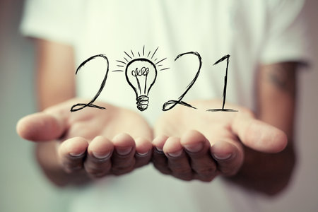 new and better ideas in 2021の写真素材