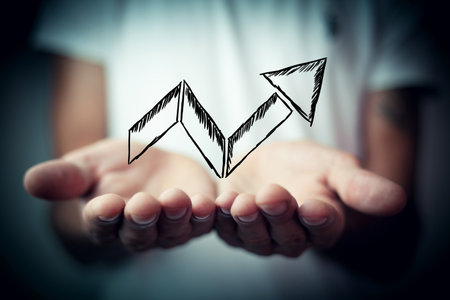 business concept start from scratch to peak of career success