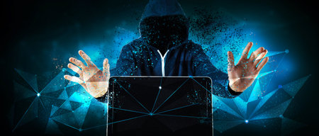 hacker attacks and breaks into the world internet networkの写真素材