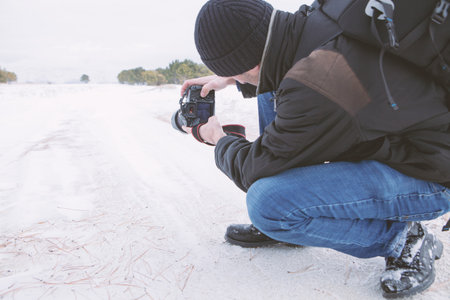 the photographer travels and photographs beautiful landscapes