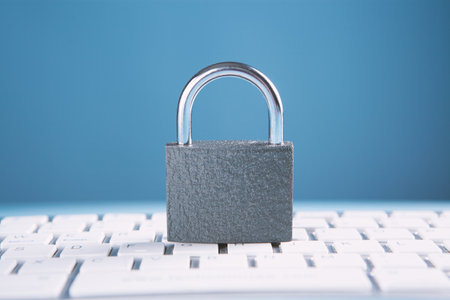 Internet and computer security concept.