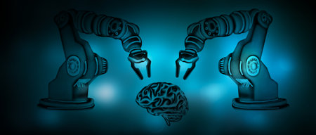 the world of the future robotics enhancing the arts of intelligenceの写真素材