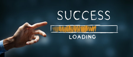 Loading to business growth success concept