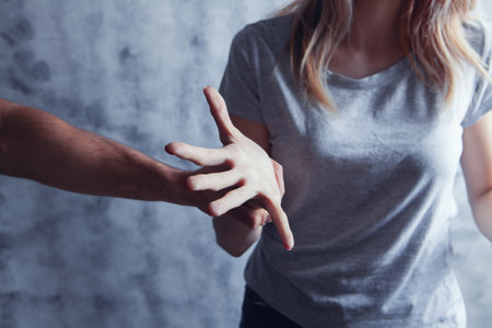 man and woman quarrel. family problemsの写真素材