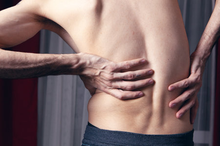the man has a backache