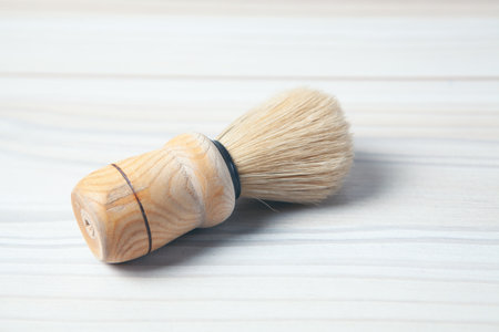 shaving brush on the table