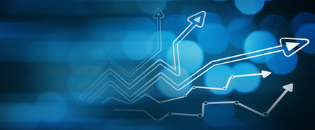 the arrows of the graph go up to the top on the bokeh background