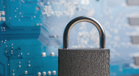Internet and computer security concept.