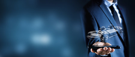 game joystick.play with the game timeの写真素材