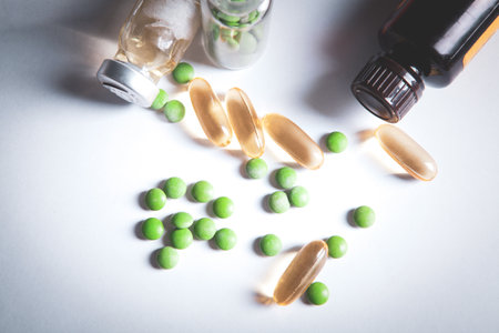 medicinal capsules on the table