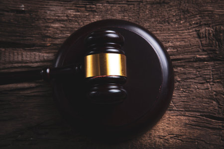 judge's hammer on the table