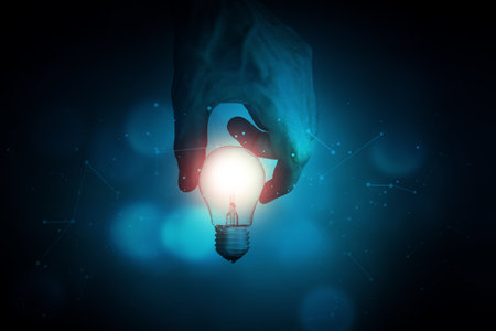 new ideas with innovative technology.の写真素材