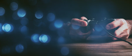 game joystick.play with the game timeの写真素材