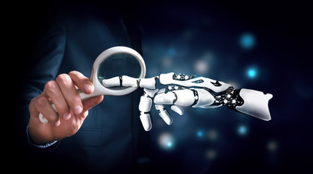 learning new technology robotic armの写真素材