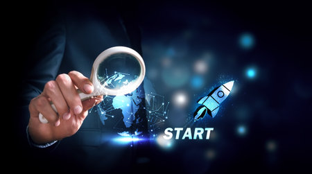 concept of fast business success.
