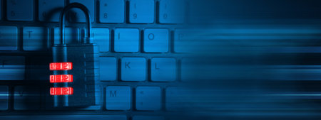 Internet and computer security concept.