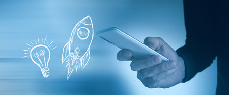 concept of fast business success.
