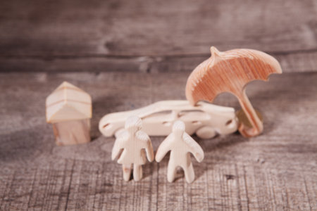 Family care and property protection conceptの写真素材