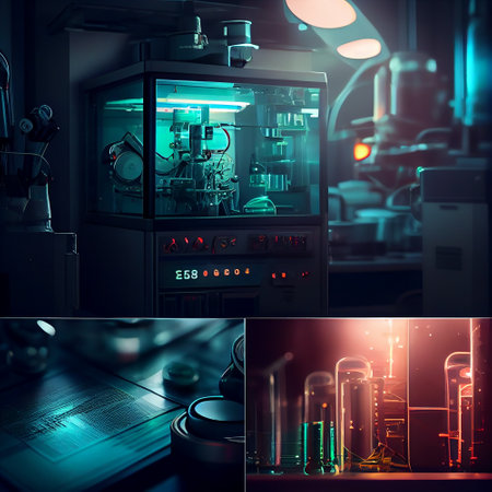 high tech lab - research and development concept, generative aiの素材